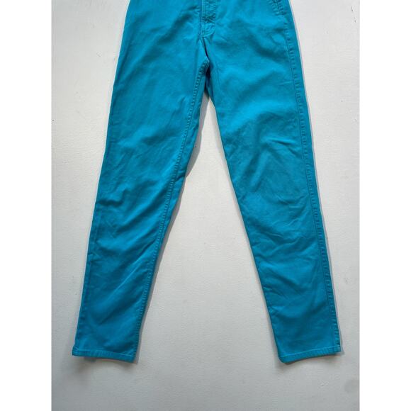 Vtg 80's Rocky Mountain Turquoise Bareback Western Pants Size 29/9 - 26" actual - Picture 2 of 11